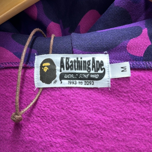 A bathing ape Color camo Purple Shark Full Zip Hoodie - Picture 5 of 5